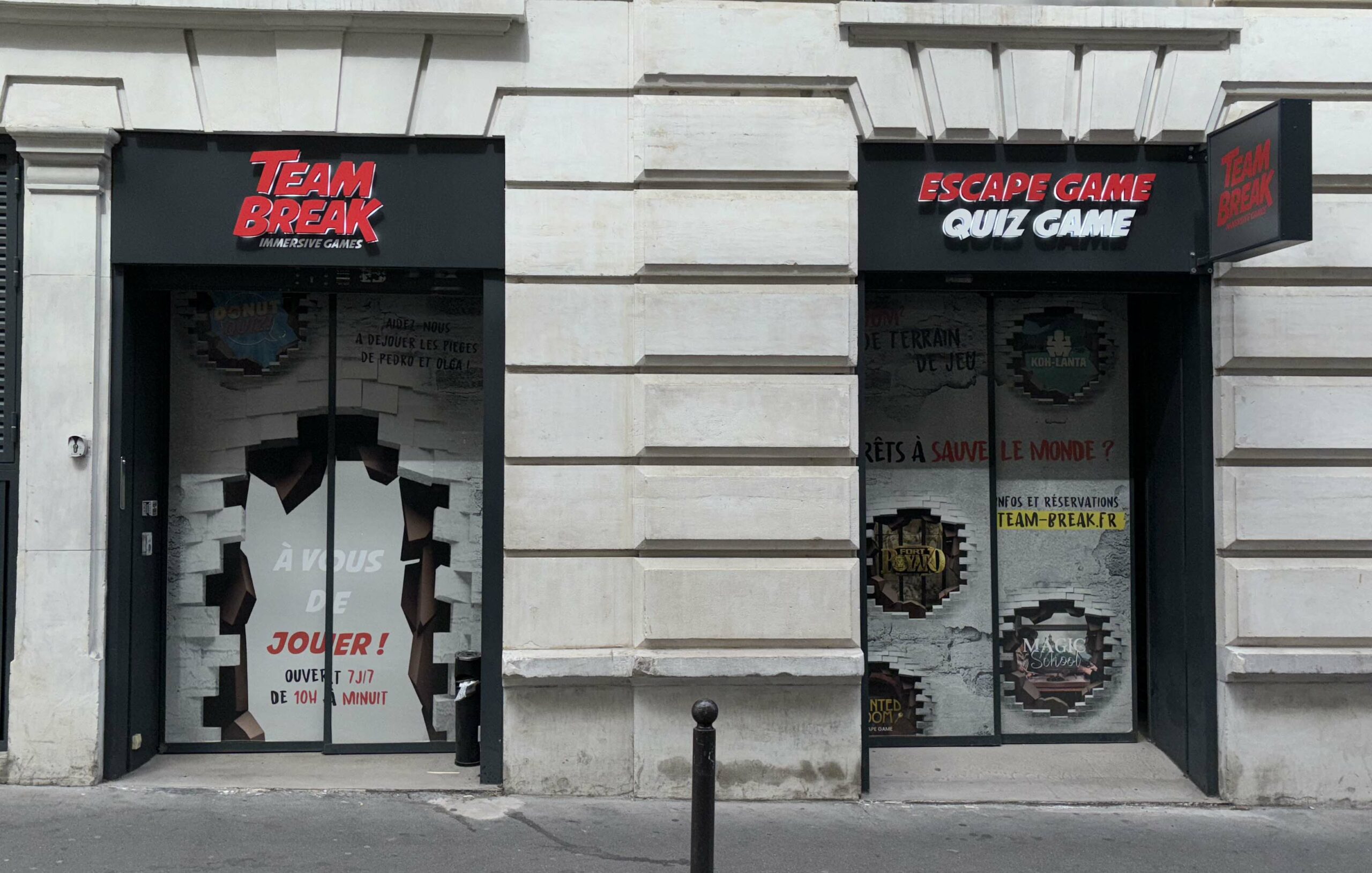 La devanture de l’agence, 44 rue de Dunkerque
