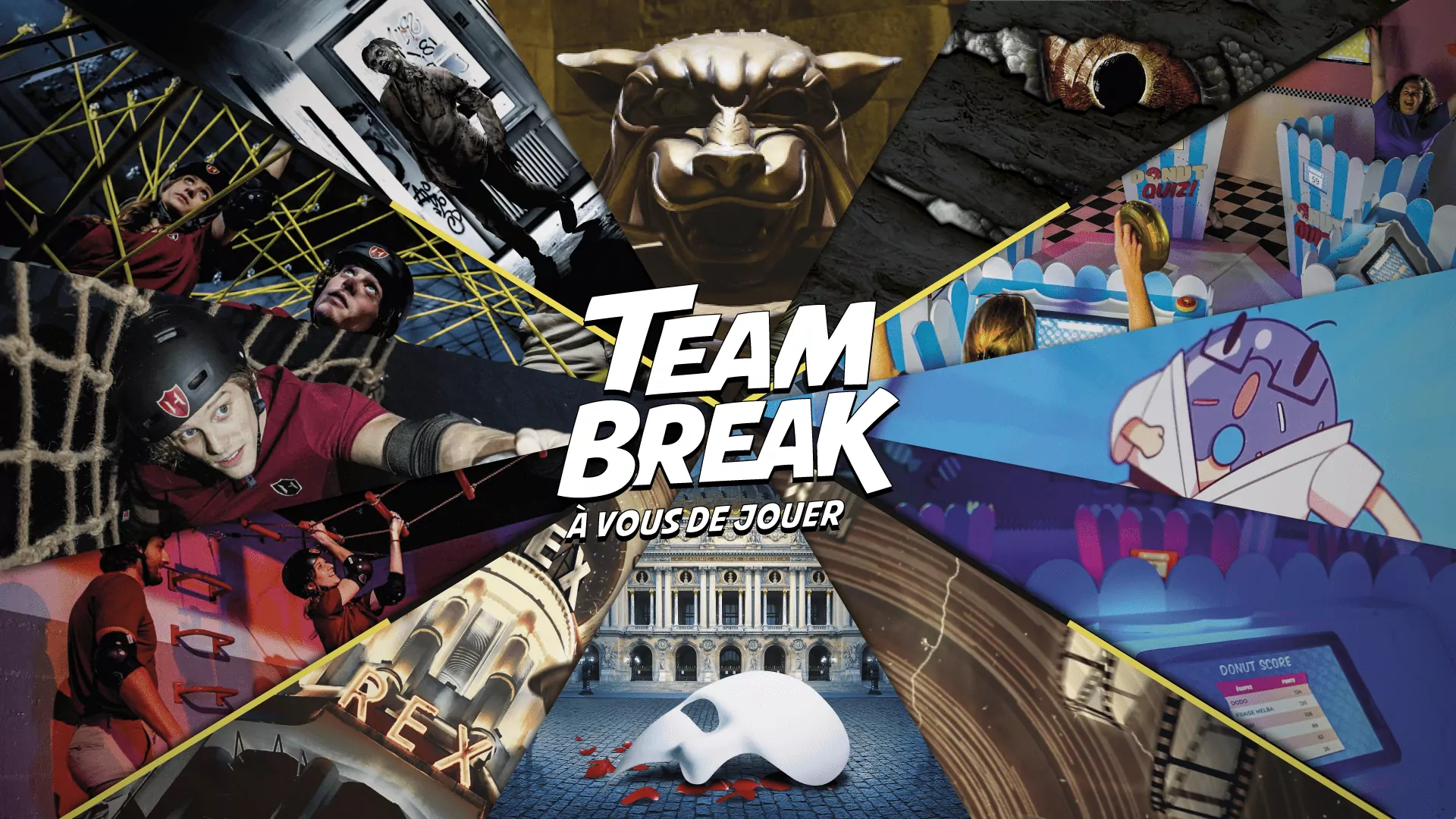 Les univers des jeux Team Break réunis autour du logo « À vous de jouer »