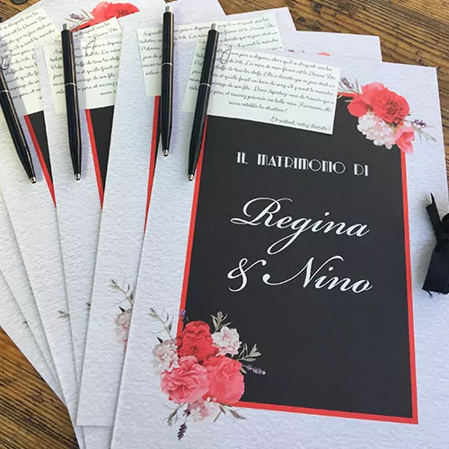 Les faire-part du mariage de Regina et Nino