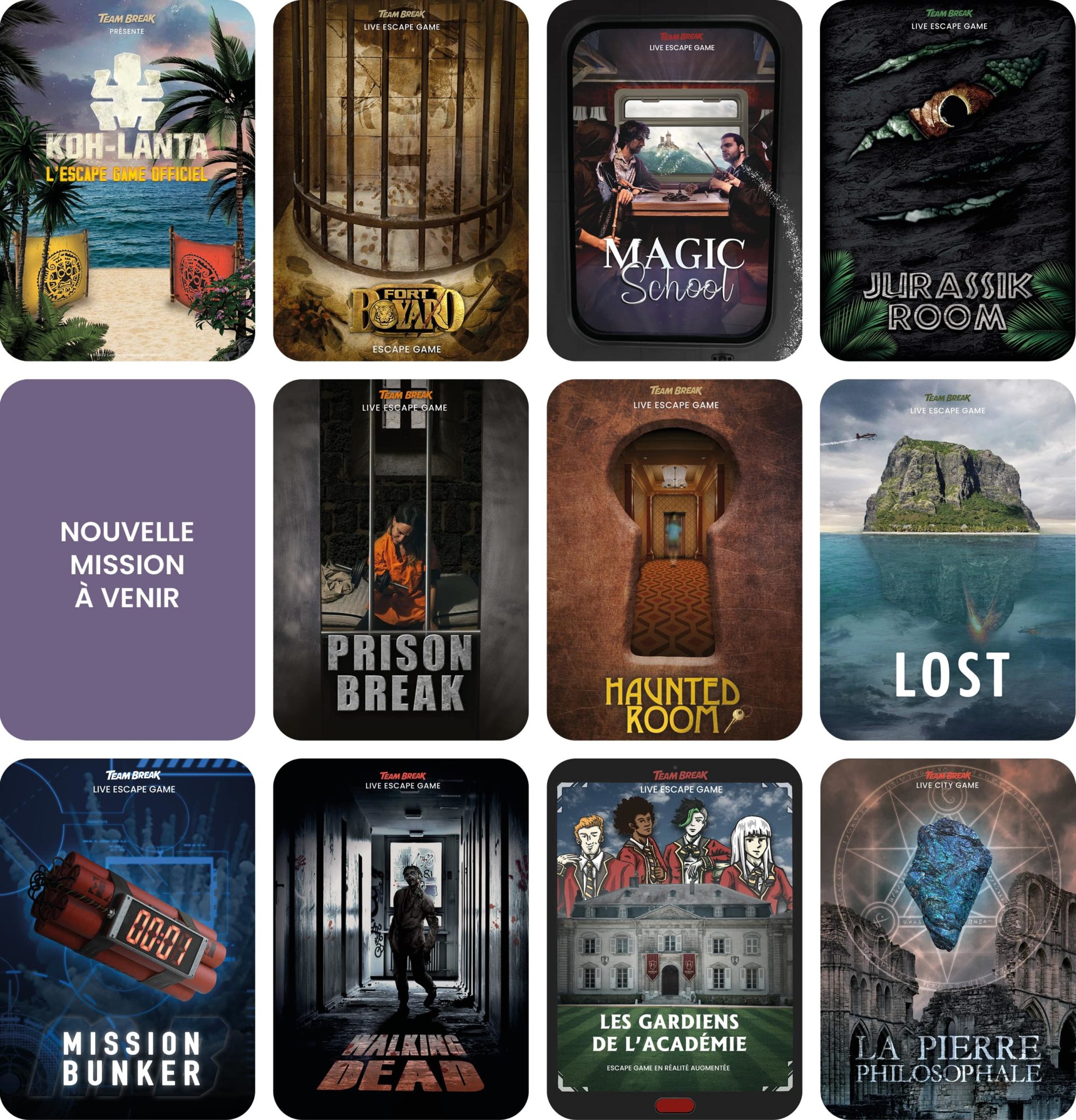 liste escapes games