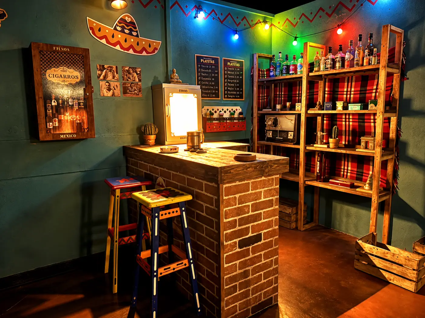 Le décor de la salle Los Bandidos à Aéroville