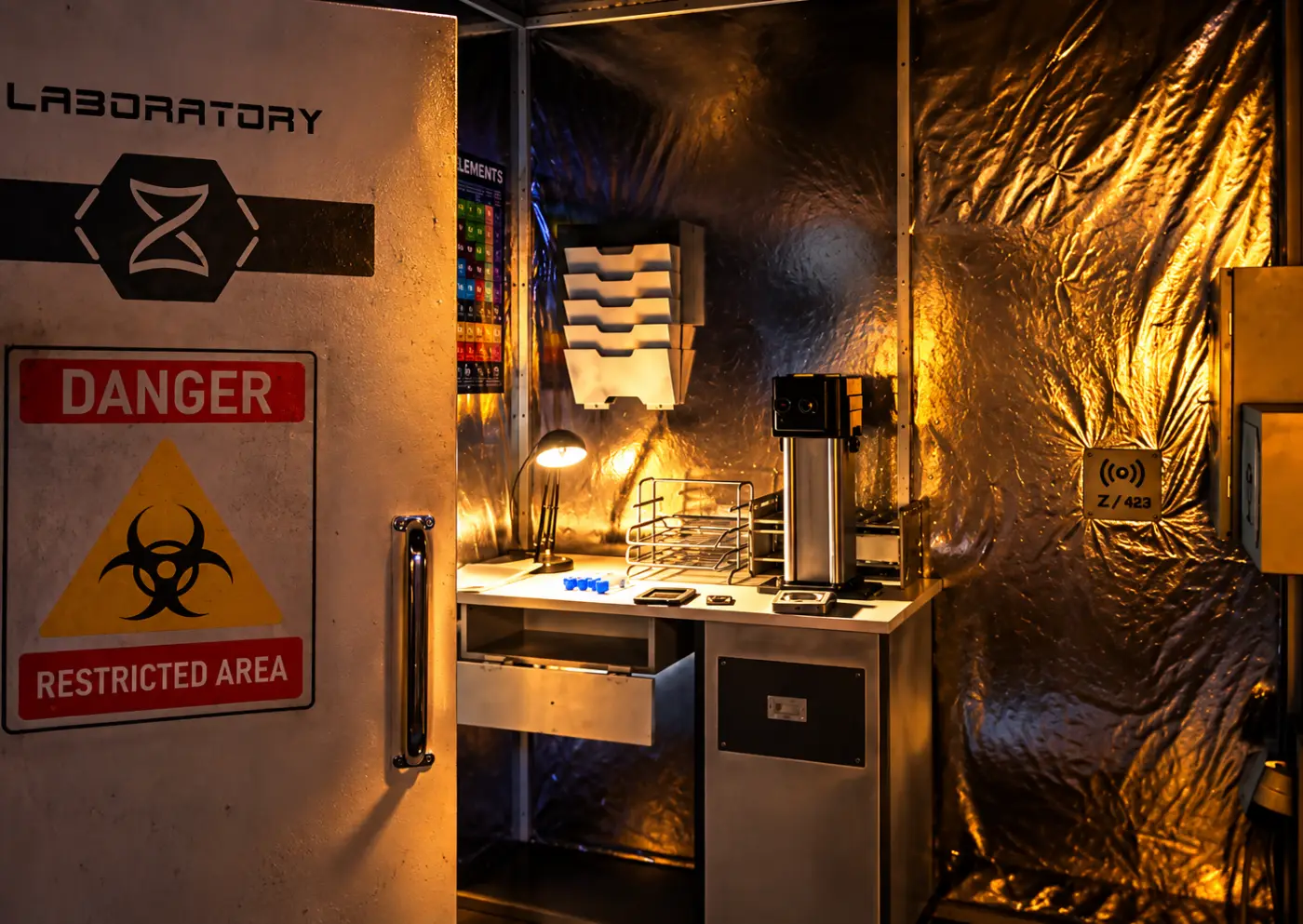 Le laboratoire de la salle Walking Dead à Lille